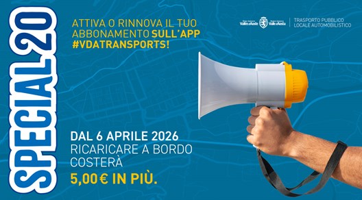 Abbonamento Special 20: da lunedì per la ricarica a bordo è previsto un costo.